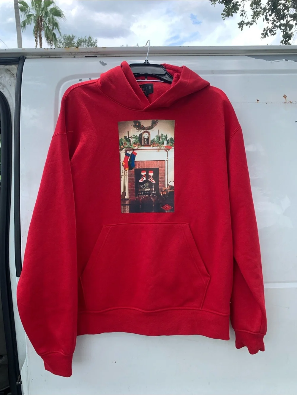 Jordan Red and Black Bomber Jacket with Jumpman Logo